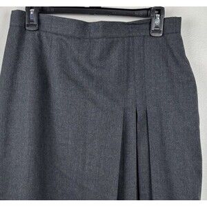 Austin Reed Wool Black Skirt Zip Waist Made In USA Vintage 30” Waist 30” Length